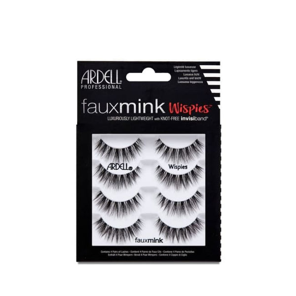 ARDELL Faux Mink Wispies Knot-Free Invisiband - 4 Pairs - Lashes