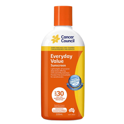 Cancer Council Everyday Value Sunscreen SPF 30 220ml - Sunscreen